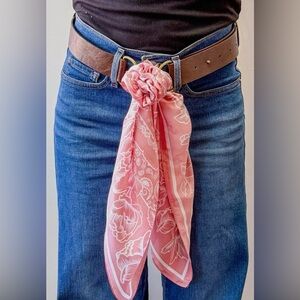 Pink Floral Scarf with belt